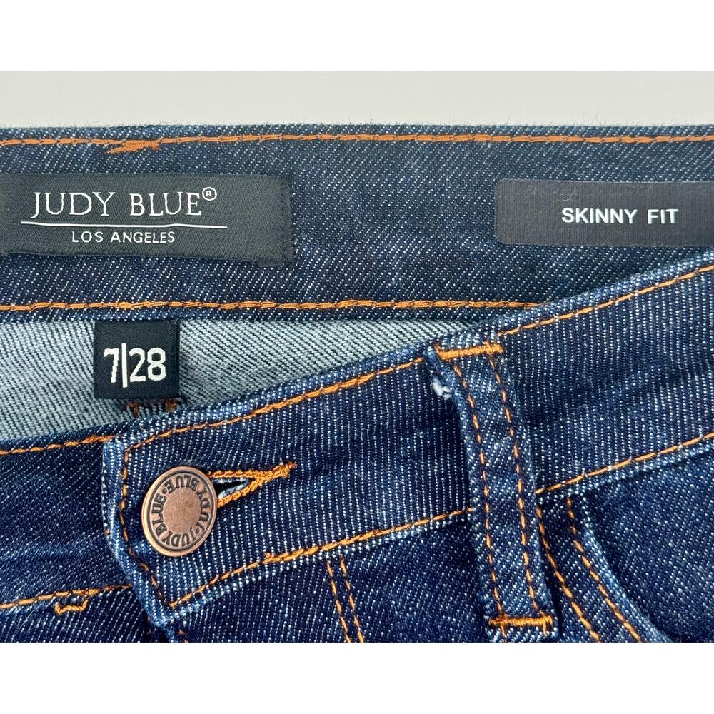 Judy Blue Classic Back Pocket Embroidery Skinny Jeans NWT Size 7 - Picture 6 of 7